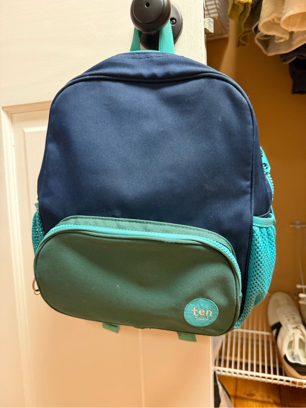 Ten Little Navy and Teal Kids' Backpack